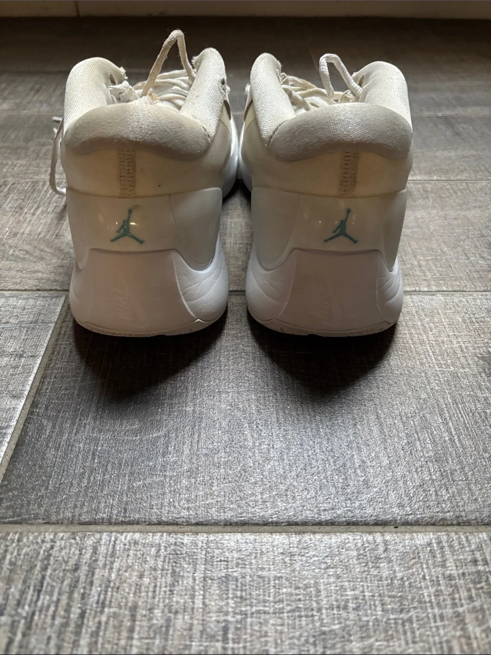 White Jordan Basketball Shoes